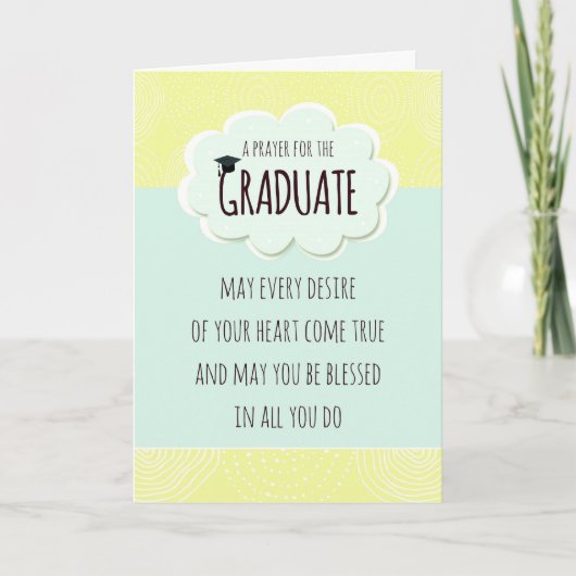 Carte Prayer for the Graduate Graduation Congratulations (Devant)