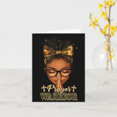 Carte Prayer Warrior Christians Camo African American Af (Fleur jaune)