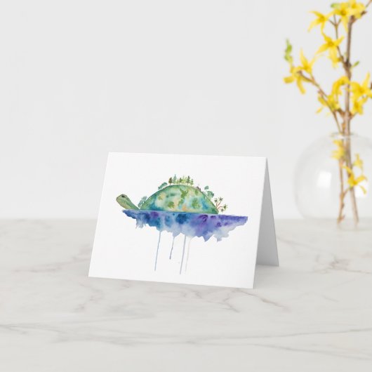Carte Prayers for Turtle Island Folded Note Card (Fleur jaune)