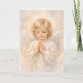 Carte Praying Angel Child Watercolor Religious (Devant)