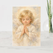 Carte Praying Angel Child Watercolor Religious (Devant)