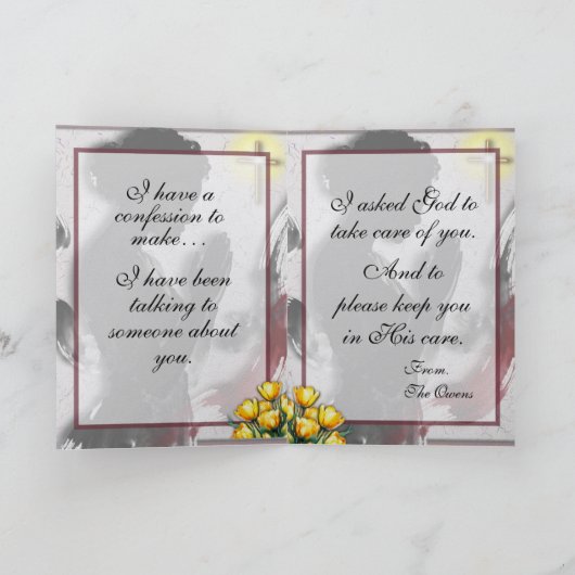 Carte Praying For You Encouragement (Intérieur)