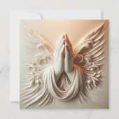 Carte Praying Hands In Soft White Tones (Devant)