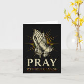 Carte Praying Hands Jesus Cross Rosary Faith Devotion Pr (Fleur jaune)