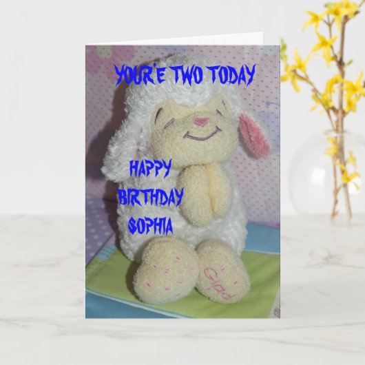 CARTE PRAYING LAMB (Fleur jaune)