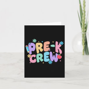 Carte Pré-k Crew Floral Super 1er Jour De Pré-k Enseigna
