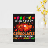 Carte Pre-k Funny Box Of Chocolates Valentine's Day Teac (Fleur jaune)