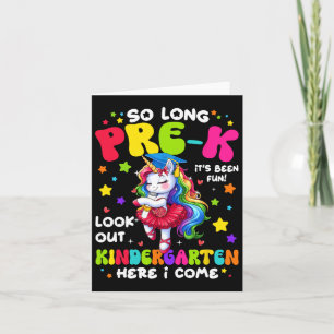 Carte Pré-k Graduation 2025 jardin d'enfants Ici Je Vien