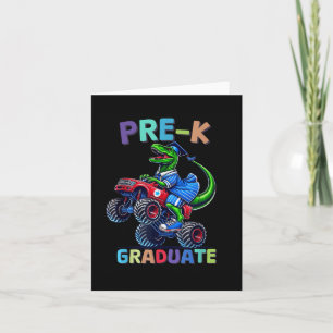 Carte Pré-k Graduation Monster Truck Dinosaur Garçons En