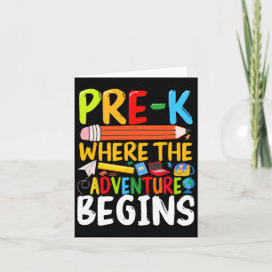 Carte Pré-k Où L'Aventure Commence À Retourner À L'École