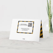 Carte PRÉCAUTION : Anniversaire en avant (Dos)