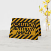 Carte PRÉCAUTION : Anniversaire en avant (Fleur jaune)