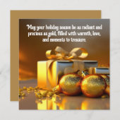 Carte Précieux comme Noël d'or (Devant / Derrière)