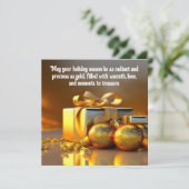 Carte Précieux comme Noël d'or (Debout devant)