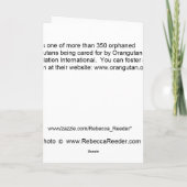 Carte Precious Smiling Baby Orangutan (Dos)