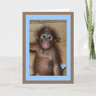 Carte Precious Smiling Baby Orangutan