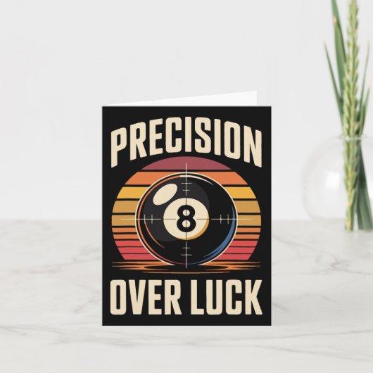Carte Precision Over Luck 8 Billard boule Rétro (Devant)