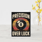 Carte Precision Over Luck 8 Billard boule Rétro (Fleur jaune)