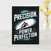 Carte Précision Puissance Perfection Ski Alpin  (Fleur jaune)