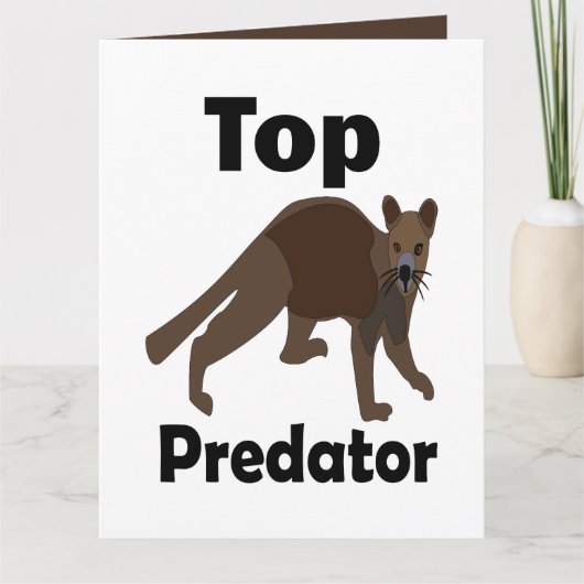 Carte Prédateur suprême carnivore Fossa Madagascar (Devant)
