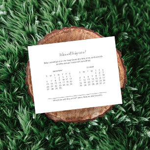 Carte Prédiction d'arrivée du bébé Ours en peluche