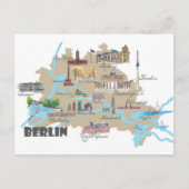 Carte préférée de Berlin avec points forts tourist (Devant)