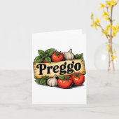 Carte Preggo Costume Pregnancy Announcement Preggo Pasta (Fleur jaune)
