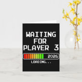Carte Pregnancy Announcement 2026 Waiting For Player 3 D (Fleur jaune)