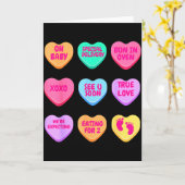Carte Pregnancy Announcement Hearts Candy Valentines Bab (Fleur jaune)