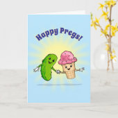 Carte Pregnancy Congratulations - Pickles & Ice Cream (Fleur jaune)