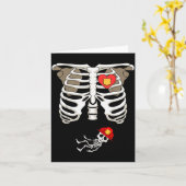 Carte Pregnancy Skeleton Rib Funny Firefighter Bump Shir (Fleur jaune)