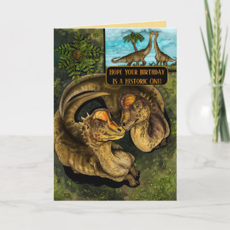 Carte Prehistoric Dino Birthday Card