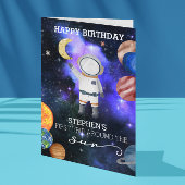 Carte Premier 1er anniversaire Astronaut de l'espace Gal