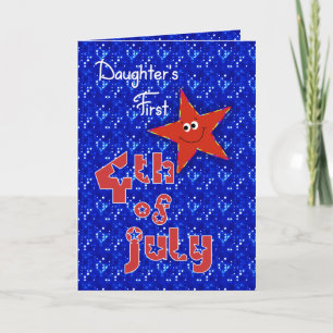 Carte Premier 4 juillet de fille
