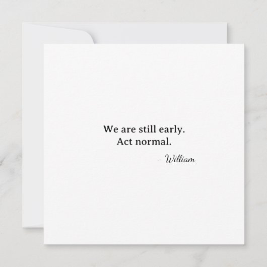 Carte Premier Acte de la phase précoce de la Saint-Valen (Dos)