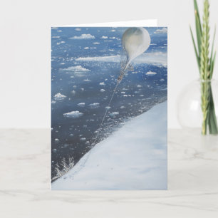 Carte Premier aéronaute de capitaine Scott Antarctique.