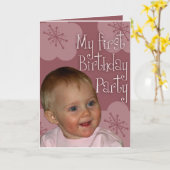 Carte Premier anniversaire (Fleur jaune)