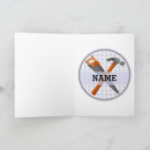 Carte Premier anniversaire 1 an Outils Partie de constru (Intérieur)