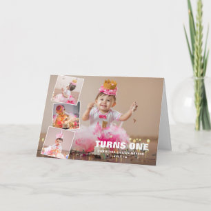 Carte Premier anniversaire 4 Collage de photos Anniversa