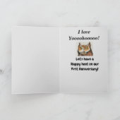 Carte Premier Anniversaire À Mon Mari Drôle Chouette (Intérieur)