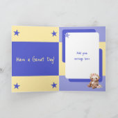 Carte Premier anniversaire ajouter nom mignon paresseux  (Intérieur)