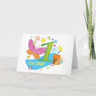 Carte Premier anniversaire bébé d'un an
