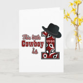 Carte Premier anniversaire de Cowboy (Fleur jaune)