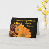 Carte Premier anniversaire de la perte de Father Butterf (Fleur jaune)