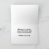 Carte Premier anniversaire de la perte de jumeau papillo (Intérieur)