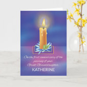 Carte Premier anniversaire de la perte d'une arrière-pet (Fleur jaune)
