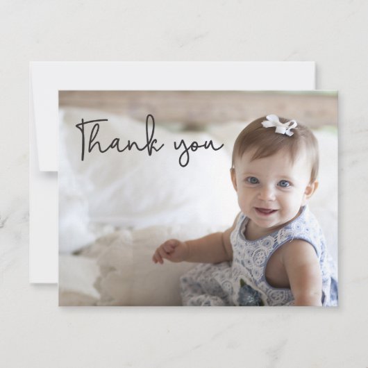 Carte Premier anniversaire de la petite fille Photo pers (Devant)