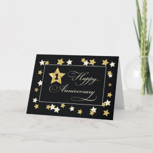 Carte Premier anniversaire de l'employé Black Gold Effet