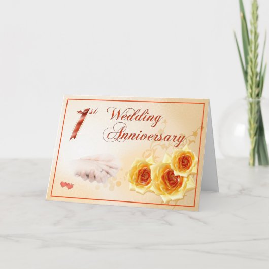 Carte Premier anniversaire de Mariage (Devant)