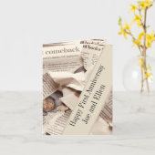 Carte Premier anniversaire de Mariage modifiable (Fleur jaune)